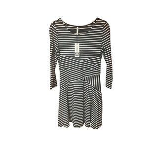 Leshop Striped Fit And Flare Dress‎ NWT